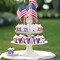 50 Pcs Gingham Ribbon Bows with Twist Tie 2.5" Red Navy Blue Royal Blue White Buffalo Check Premade Bows for Gift Wrapping Basket Wedding Baby Shower Brithday Party (2.5", RWB)